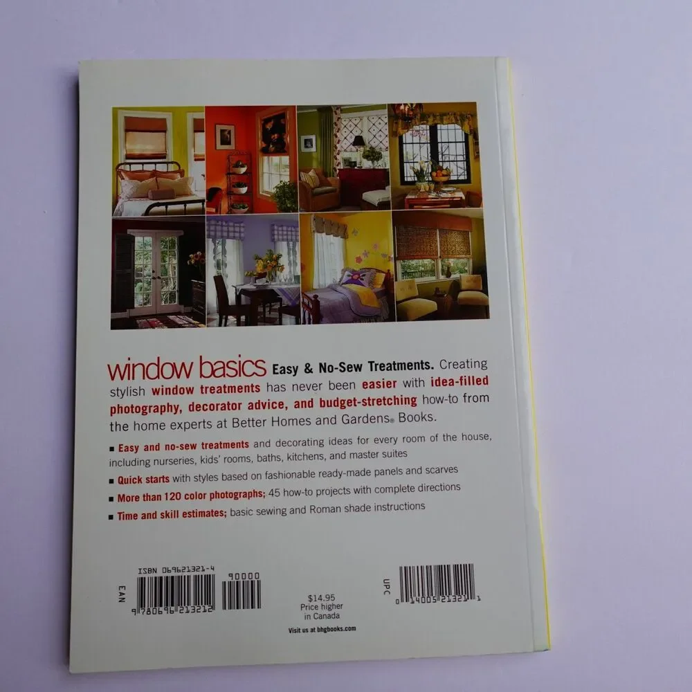 Lot of 2 Books: Window Basics & The Complete Book of Curtains, Drapes and Blinds